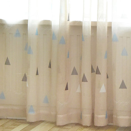 Let gardin med moderne trekantmønster