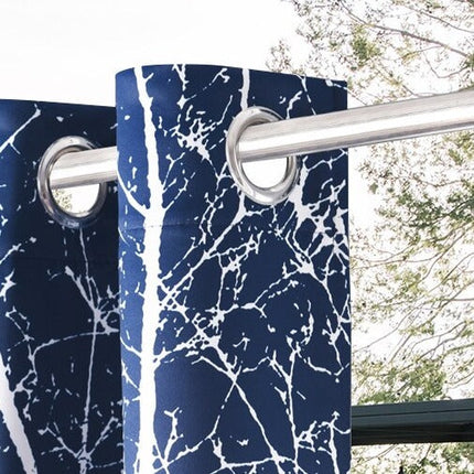 Udendørs gardin med abstrakt træmønster