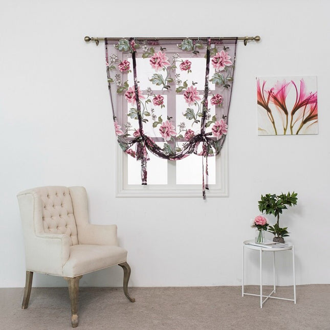 Let foldegardin med blomstermotiv