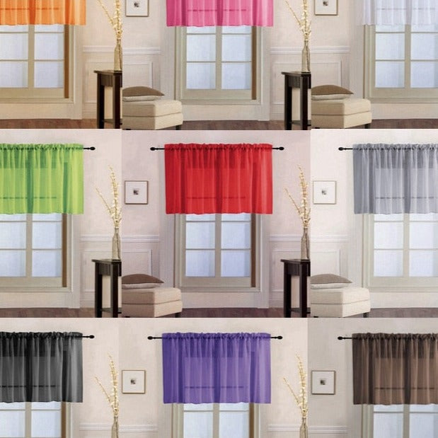 Moderne transparent cafégardin til køkkenet