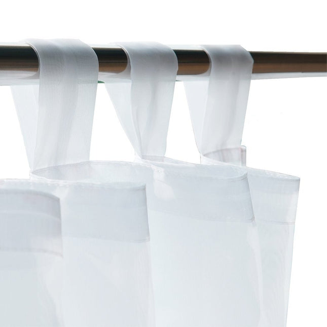 Gennemsigtigt udendørs gardin med metaløjer