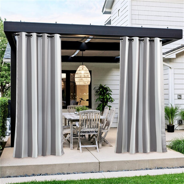 Bredstribet udendørs gardin til pergola