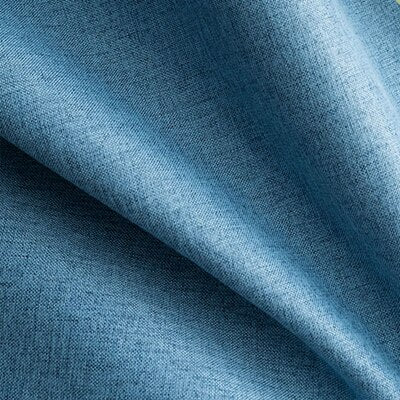 Mørklægningsgardin i lyseblåt hørlook