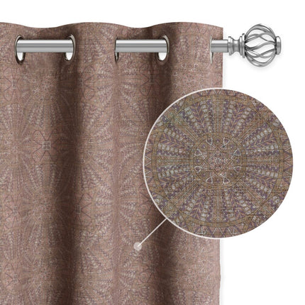 Mønstret mørklægningsgardin i vintage stil