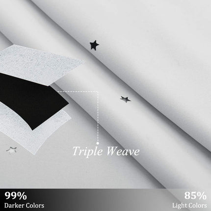 Mørklægningsgardin med stjerner til børneværelse