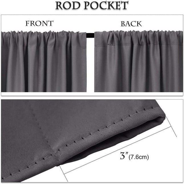 Mørklægningsgardin sæt med kappe til vindue