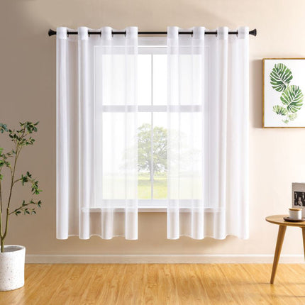 Elegant gennemsigtigt gardin med ringe