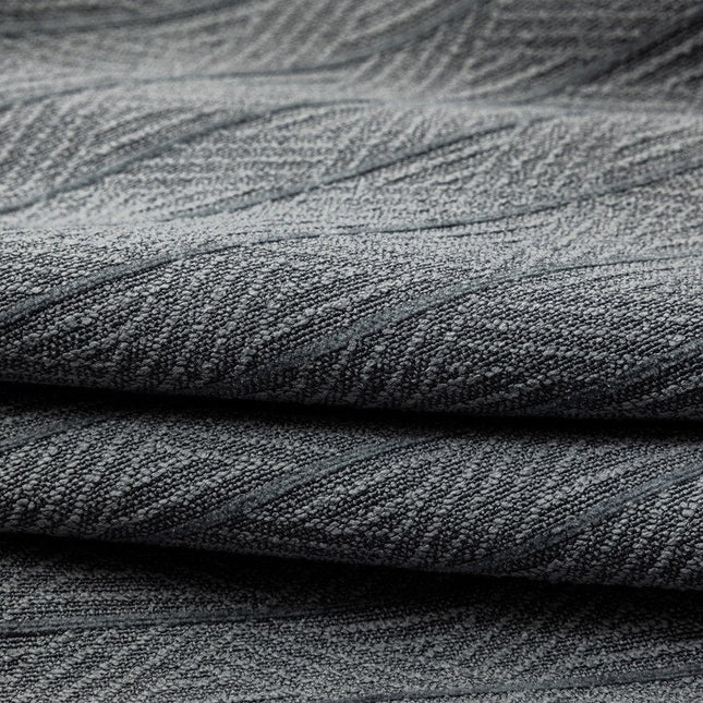 Gråt mørklægningsgardin med grov struktur