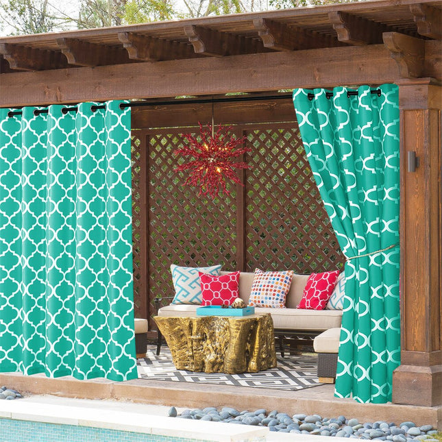 Vandtæt udendørs gardin med mønster