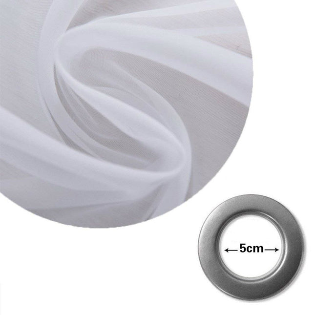 Gennemsigtigt udendørs gardin med metaløjer