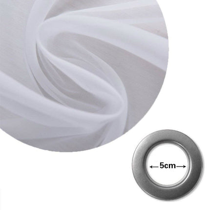 Gennemsigtigt udendørs gardin med metaløjer