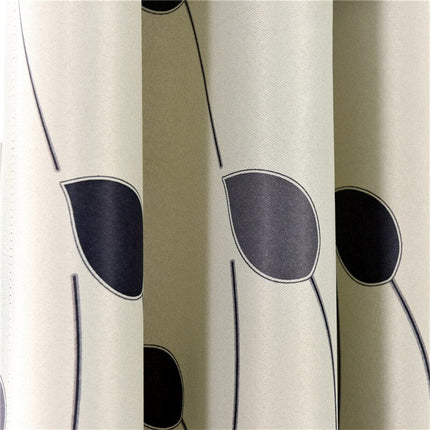 Moderne gardin med elegant bladmotiv