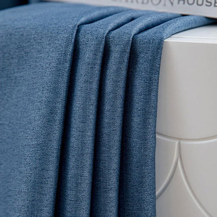 Kraftigt gardin i hørlook-stof