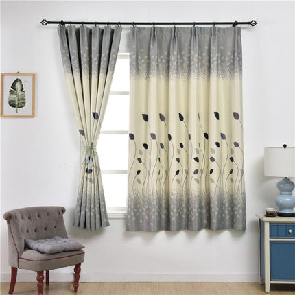 Moderne gardin med elegant bladmotiv