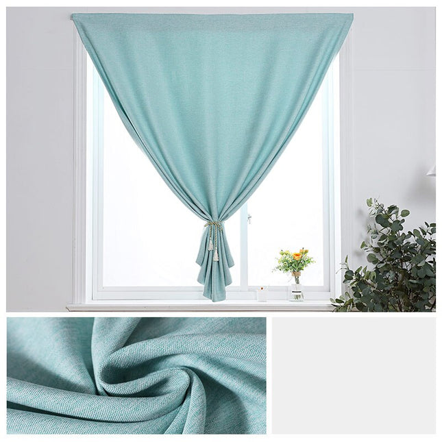 Turkis mørklægningsgardin med velcrolukning