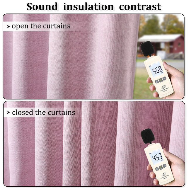 Tekstureret mørklægningsgardin til soveværelset