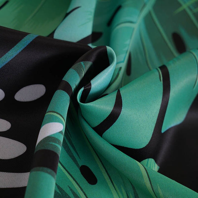 Mørklægningsgardin med jungleblad mønster