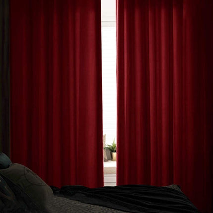 Mørklægningsgardin i sennepsgul velour