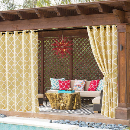 Vandtæt udendørs gardin med mønster