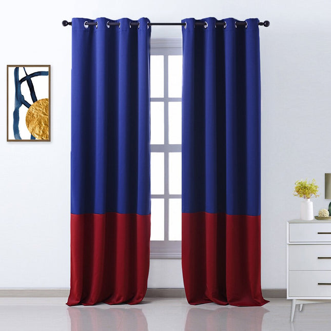 Tofarvet mørklægningsgardin med moderne design