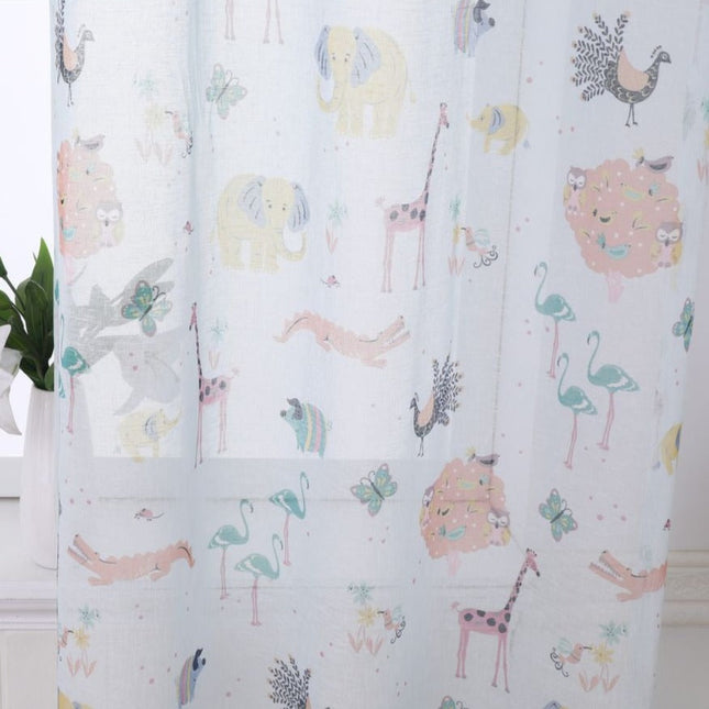 Børnegardin med søde ugler