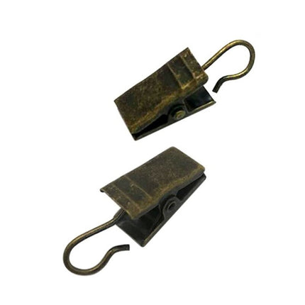 Gardinklemmer med kroge i metal