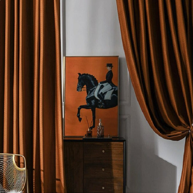 Mørklægningsgardin med flettet tekstur