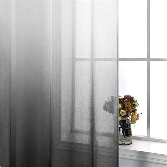 Moderne gennemsigtigt gardin med farvegradient