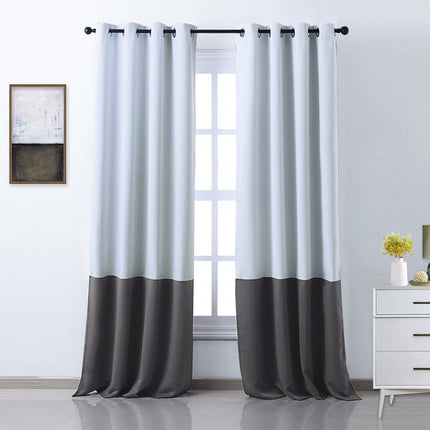 Tofarvet mørklægningsgardin med moderne design
