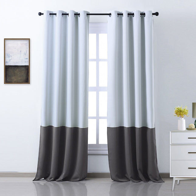 Tofarvet mørklægningsgardin med moderne design