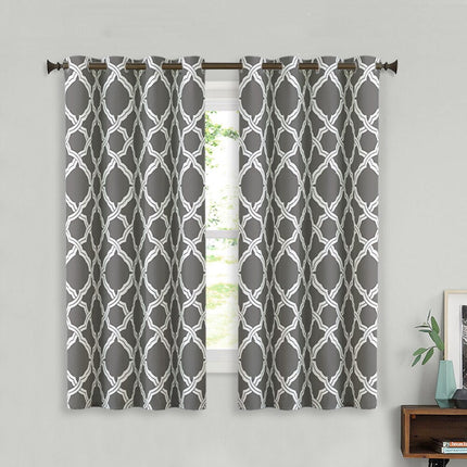 Mørklægningsgardin med hvidt marokkansk mønster