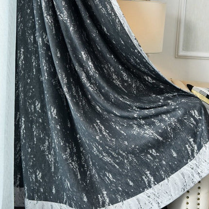 Mørklægningsgardin med unikt marmoreret mønster