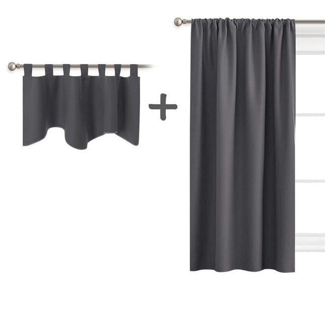 Mørklægningsgardin sæt med kappe til vindue