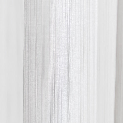 Stribet gennemsigtigt gardin til stuen