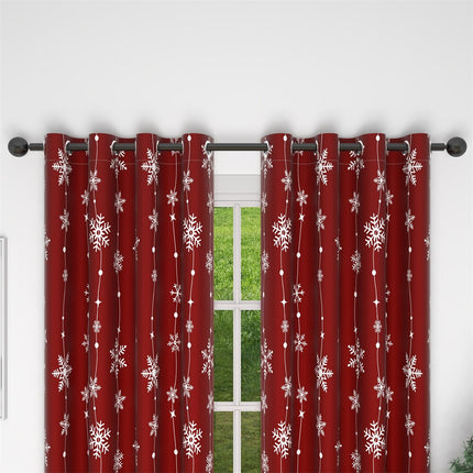 Julegardin med snefnug mønster