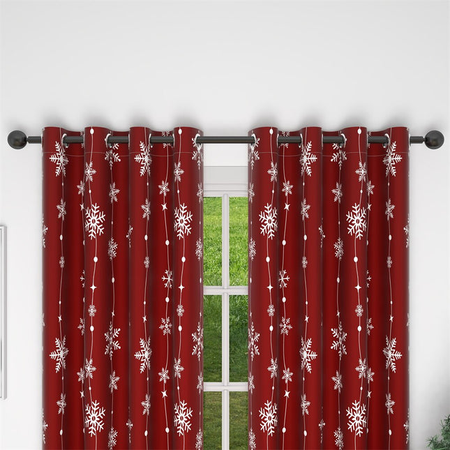 Julegardin med snefnug mønster