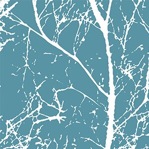 Udendørs gardin med abstrakt træmønster