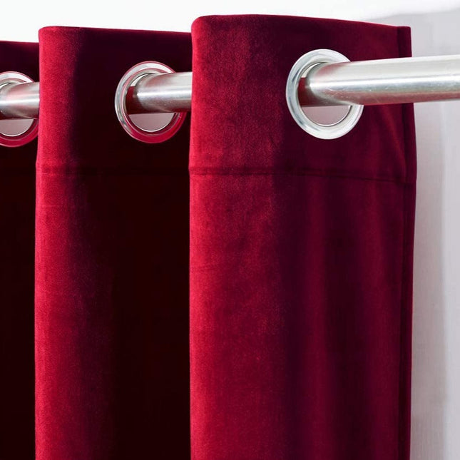 Mørklægningsgardin i sennepsgul velour