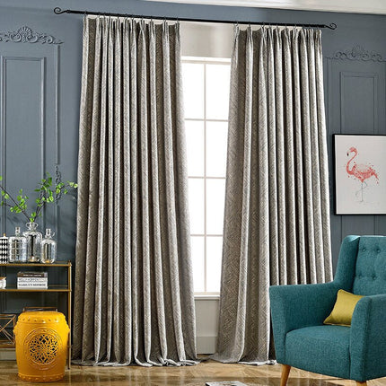 Mørklægningsgardin med meleret rustik tekstur