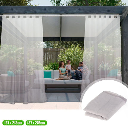 Udendørs voile gardin med grå gradient