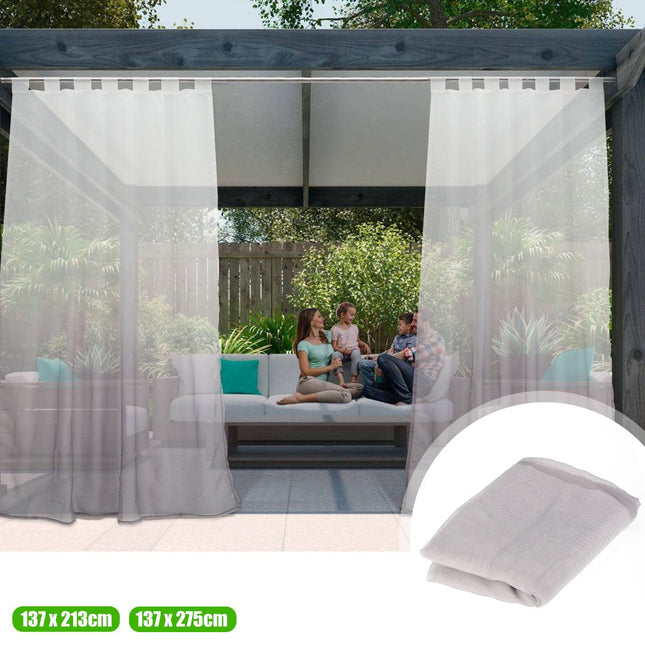 Udendørs voile gardin med grå gradient