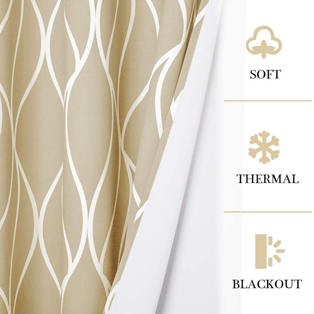 Mørklægningsgardin Jarven med bølgemønster