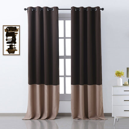 Tofarvet mørklægningsgardin med moderne design