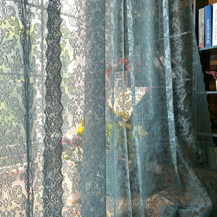 Blåt blonde-gardin i vintagestil