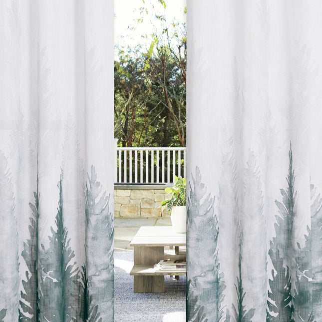 Let udendørs gardin med skovmotiv