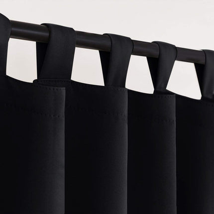 Vandtæt sort udendørs gardin til terrasse