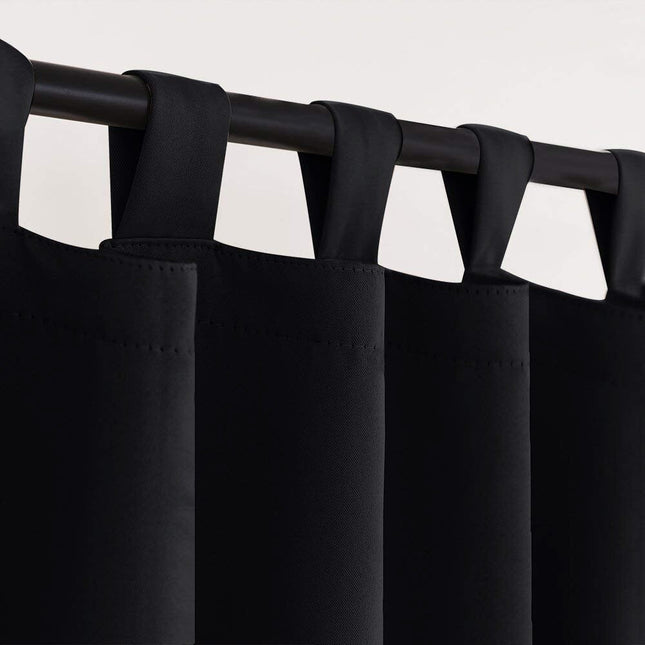 Vandtæt sort udendørs gardin til terrasse