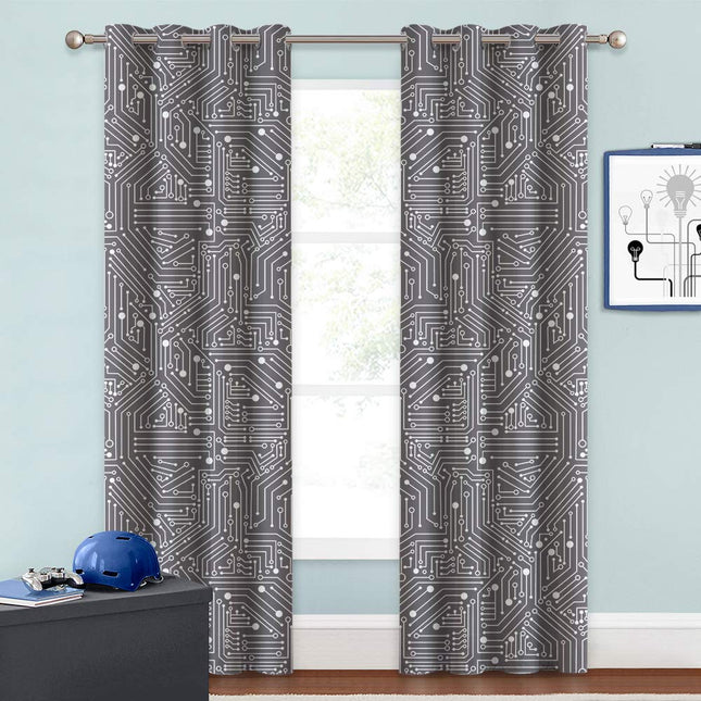 Gardin med printplade mønster