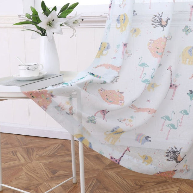 Børnegardin med søde ugler