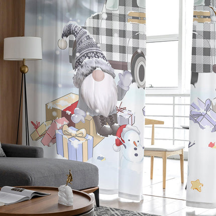 Let julegardin med nisser motiv